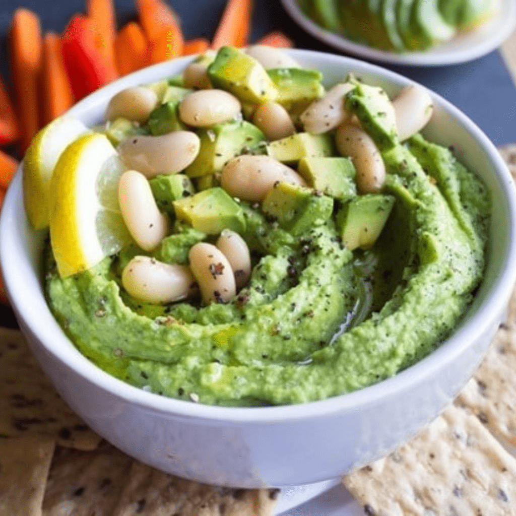 5 Minute Avocado White Bean Hummus Dip With Lemon So Easy