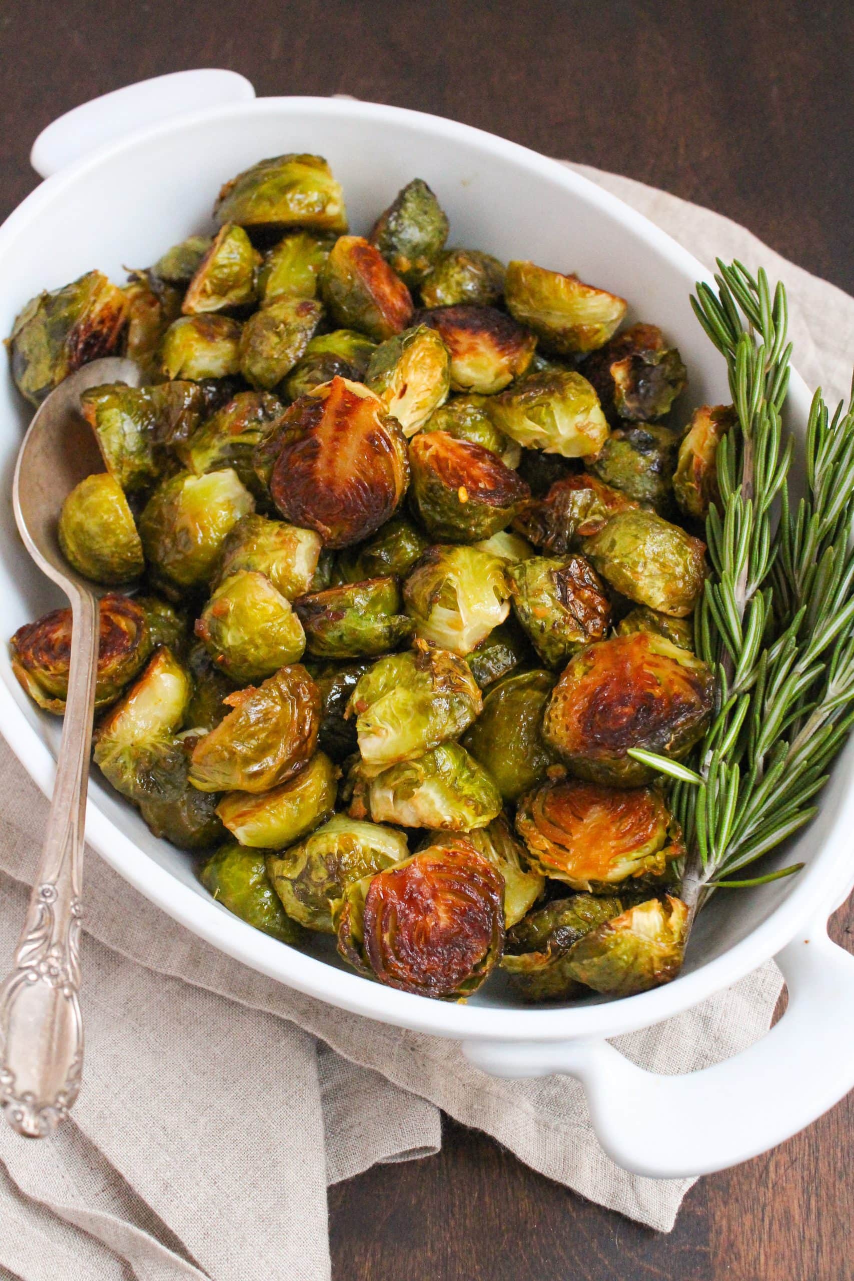 Miso Honey Roasted Brussels Sprouts Healthy Veggie Side Dish