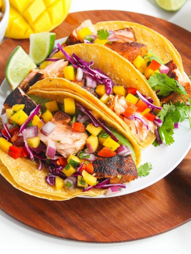 Easy Blackened Salmon Tacos Recipe Fannetastic Food