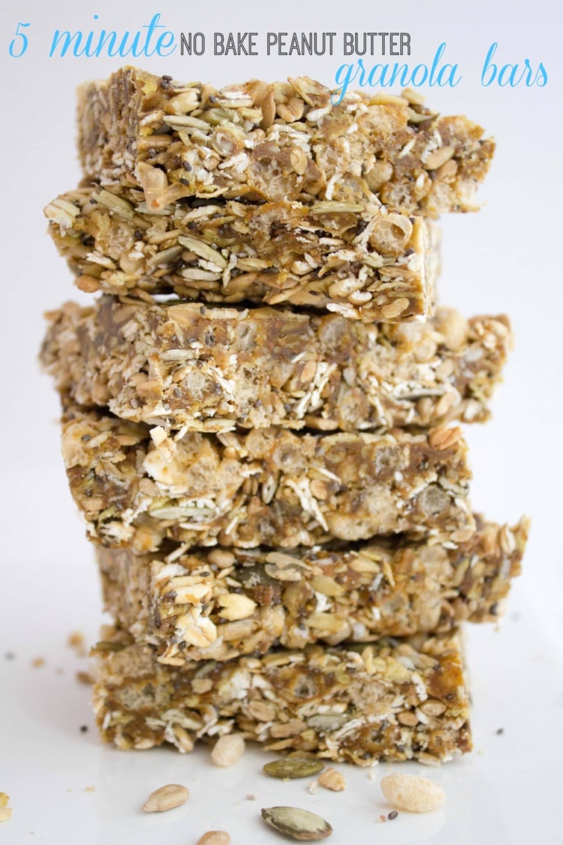 No Bake Homemade Granola Bars With Peanut Butter Fannetastic Food