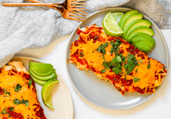 Healthy Chicken Enchiladas (+ Gluten Free Option)