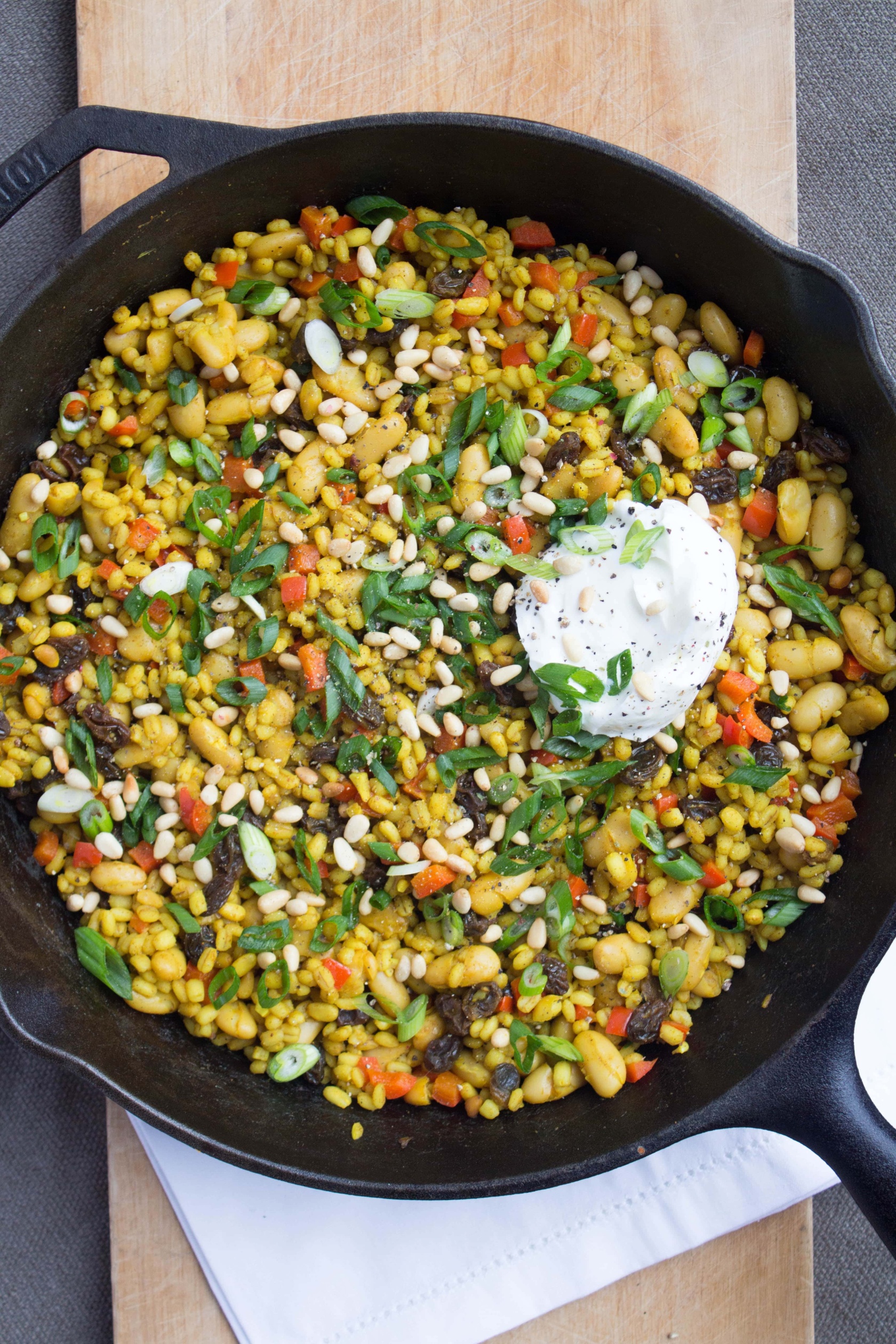 Spiced Barley Salad with Pine Nuts (Vegetarian)