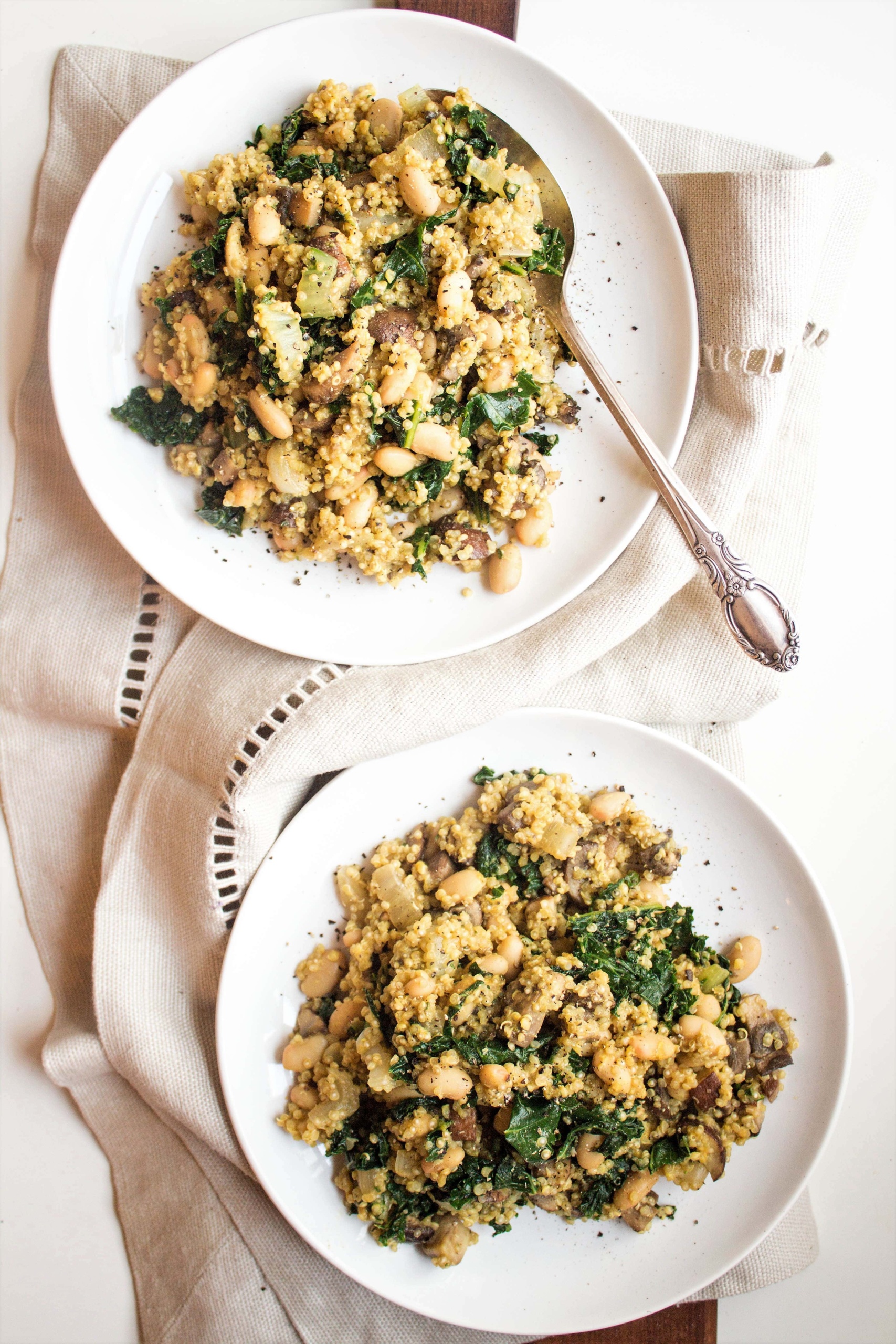 Mushroom Quinoa Side Dish Recipe Cheesy Vegan