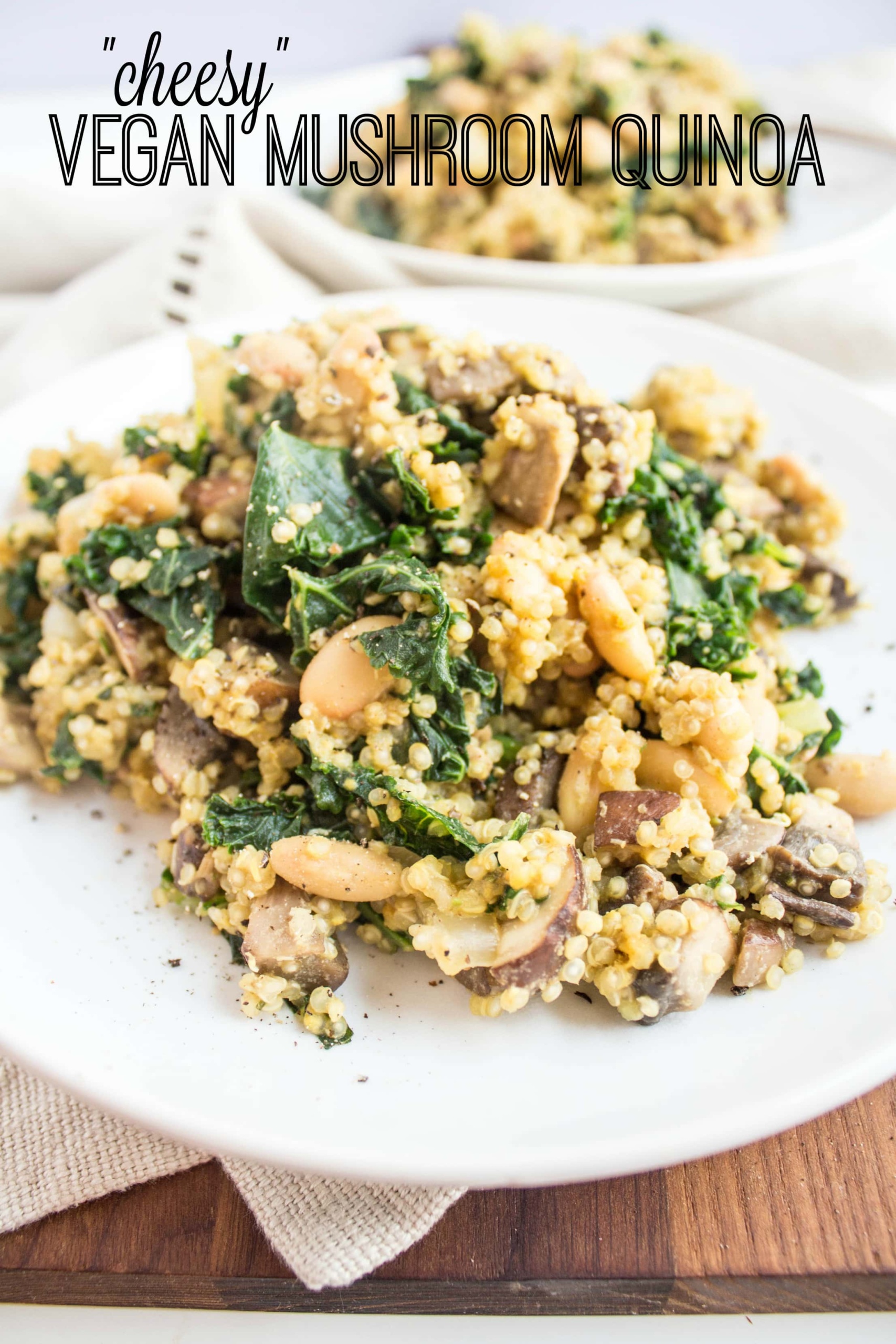 Mushroom Quinoa Side Dish Recipe Cheesy Vegan 7617