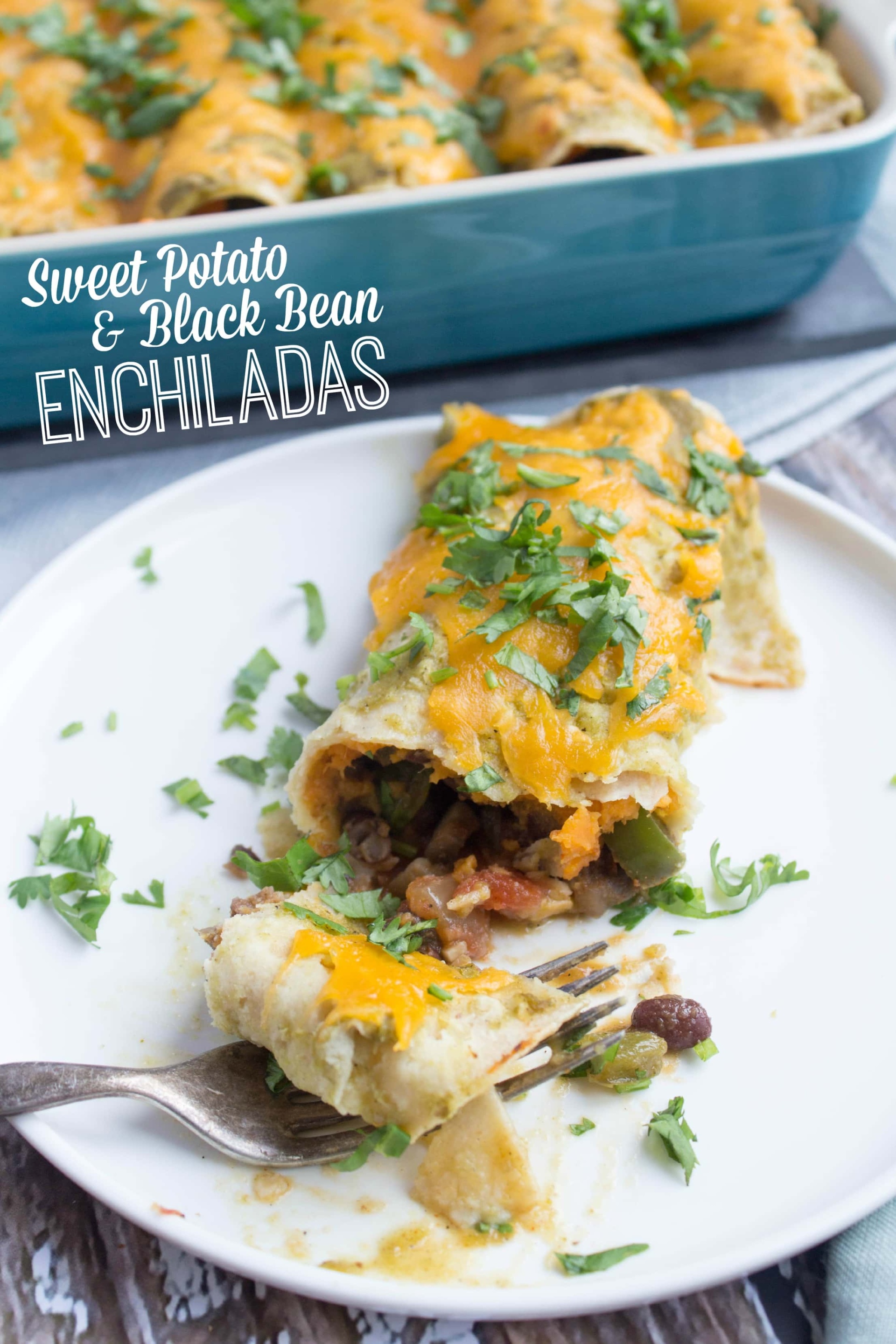 Sweet Potato & Black Bean Enchiladas Recipe - Vegetarian