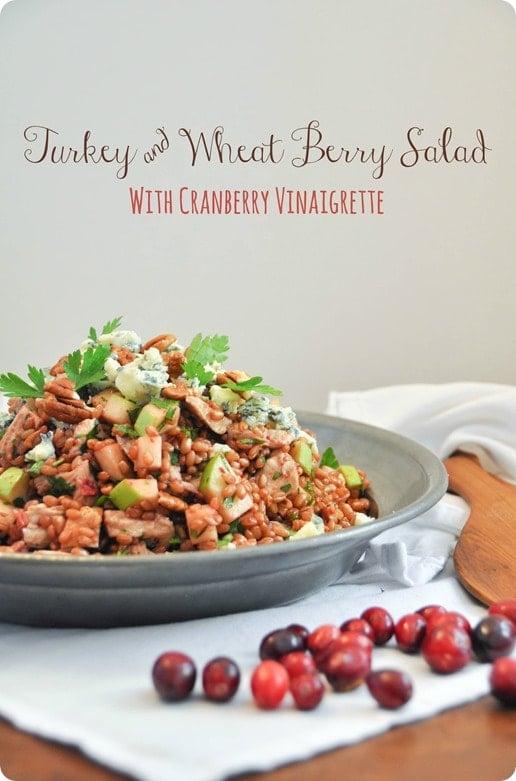 Leftover Turkey And Wheat Berry Salad With Cranberry Vinaigrette ...