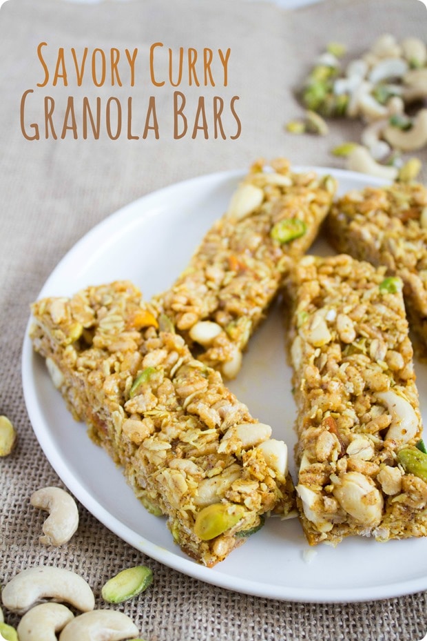 Savory Curry Granola Bar Recipe | No Bake, Gluten Free