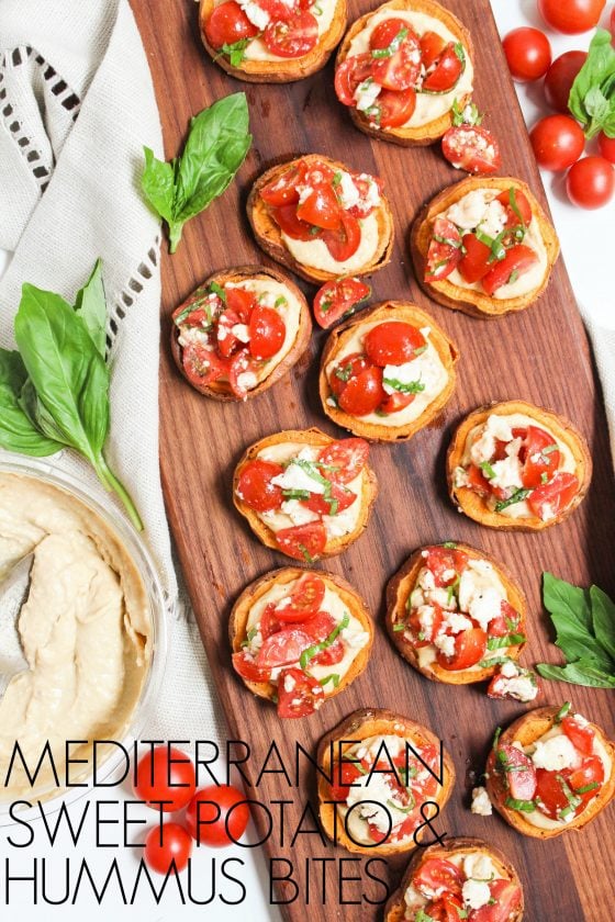 Mediterranean Sweet Potato Bites With Hummus (healthy Appetizer)