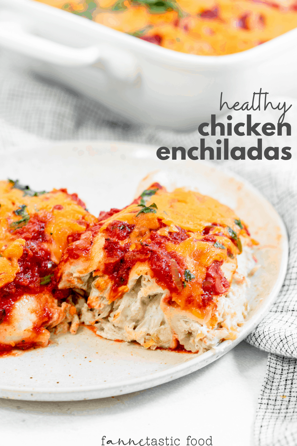 Healthy Chicken Enchiladas (+ Gluten Free Option) - fANNEtastic food