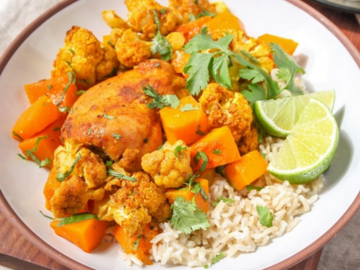 Baked Maple Curry Chicken with Veggies