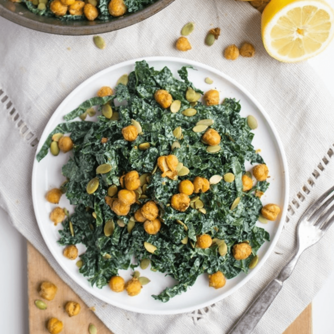 Vegan Kale Caesar Salad Recipe Easy Lunch Or Side