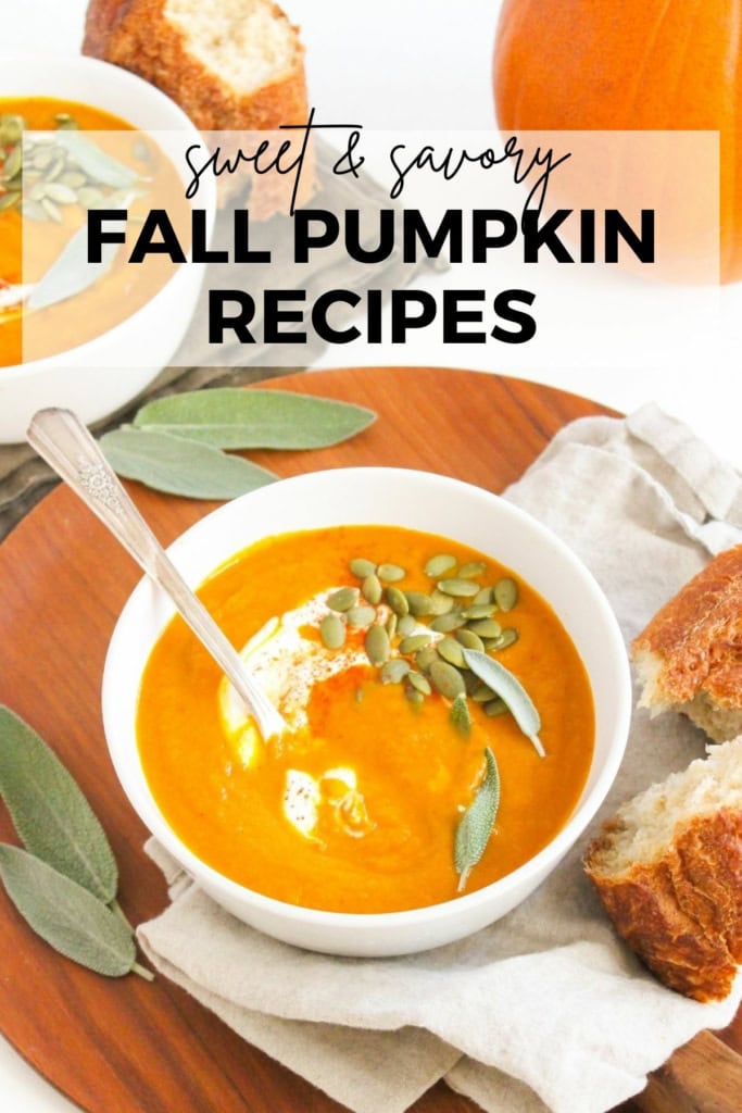 sweet and savory pumpkin recipes for fall