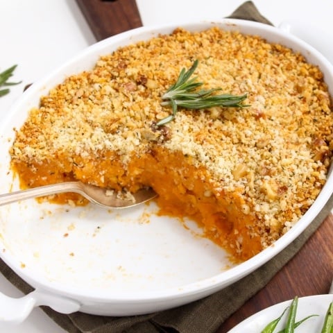 Savory Sweet Potato Casserole - Easy, Make-Ahead Holiday Side Dish