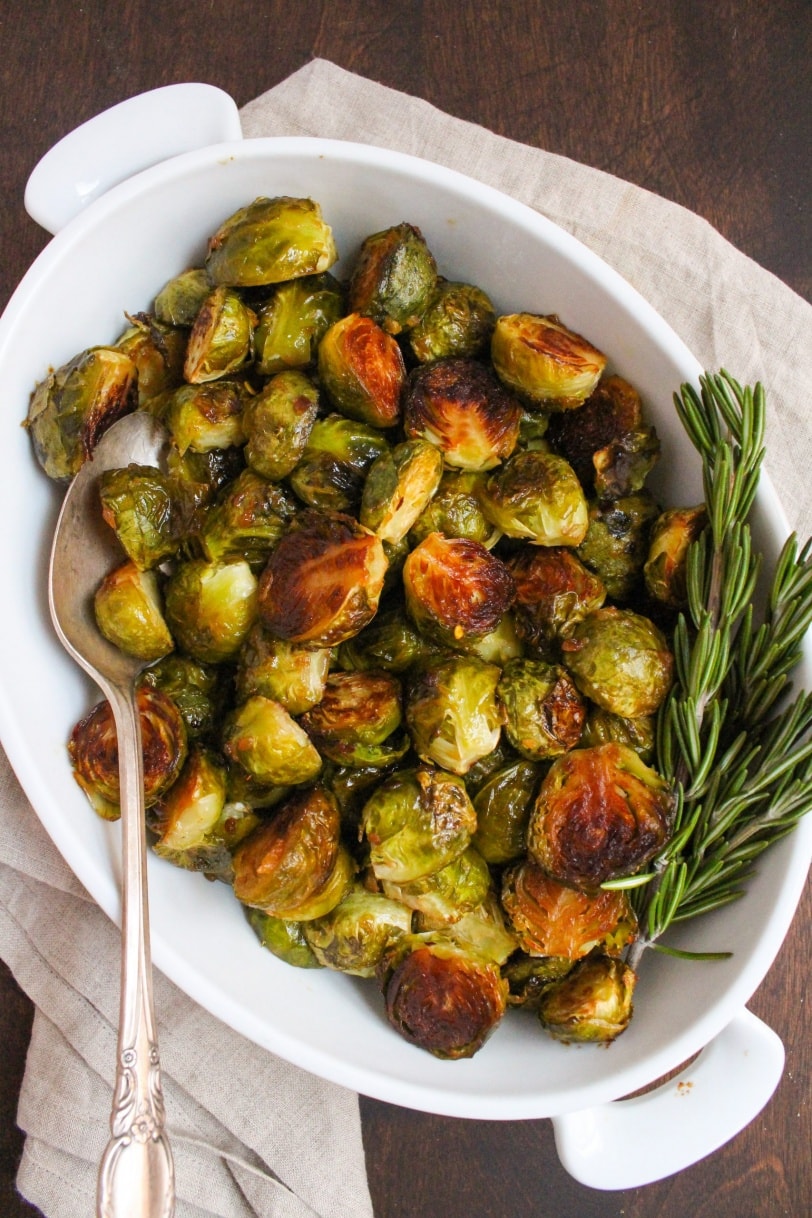 miso honey roasted brussels sprouts