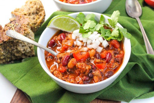 Three Bean Slow Cooker Turkey Chili (Easy & Healthy) - fANNEtastic food