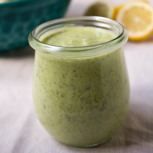 Creamy Vegan Green Goddess Dressing (Easy Homemade Dressing)