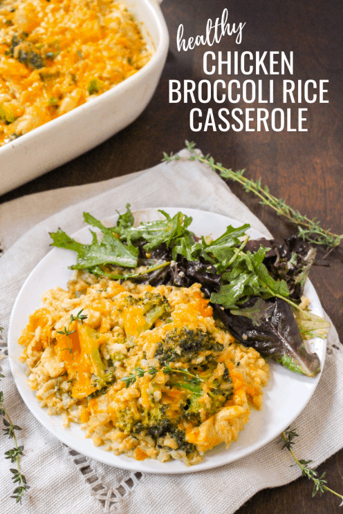 Healthy Chicken Broccoli Rice Casserole - fANNEtastic food