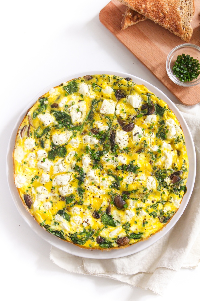 Goat Cheese Frittata with Spinach - fANNEtastic food