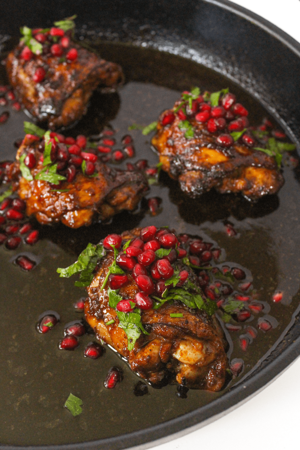 Juicy & Spiced Pomegranate Glazed Chicken Thighs (Pan-Seared ...