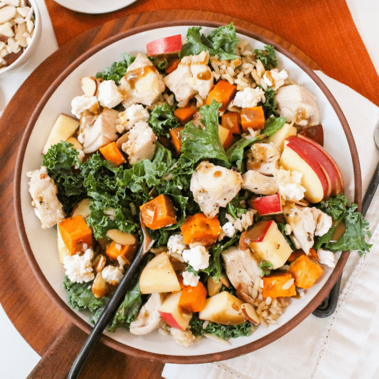 Fall Sweet Potato Harvest Bowls with Chicken & Brown Rice