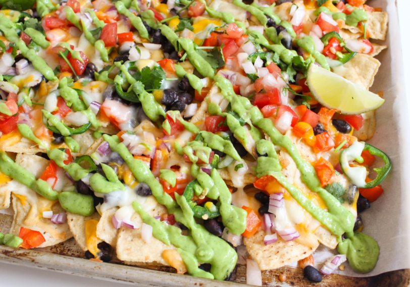 Loaded Vegetarian Nachos (Sheet Pan) - fANNEtastic food