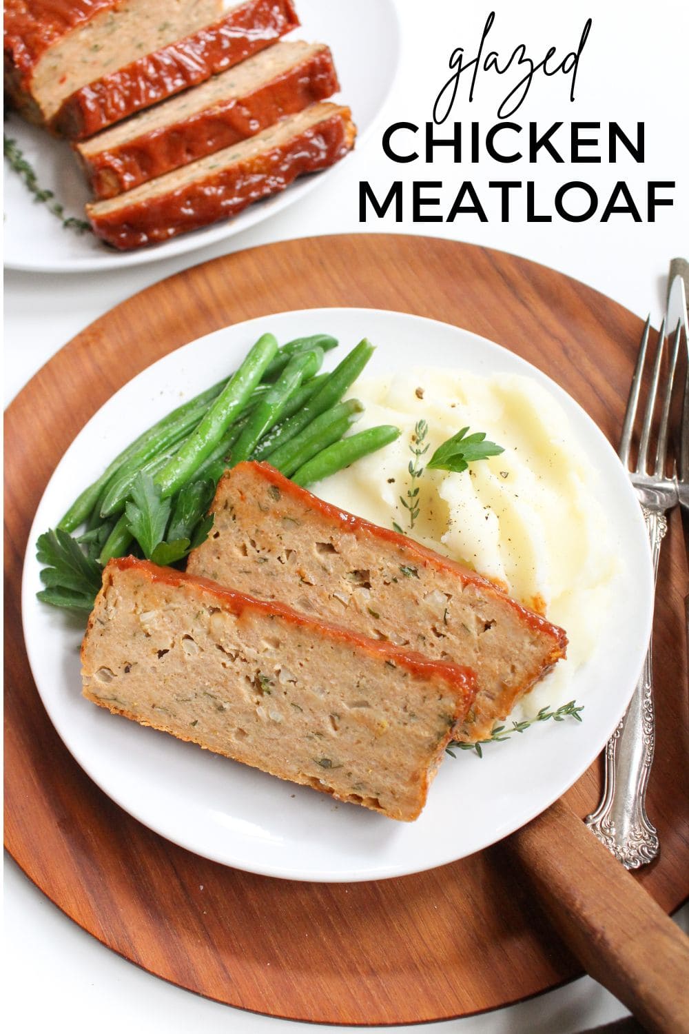 Moist Ground Chicken Meatloaf With Ketchup Glaze Fannetastic Food 