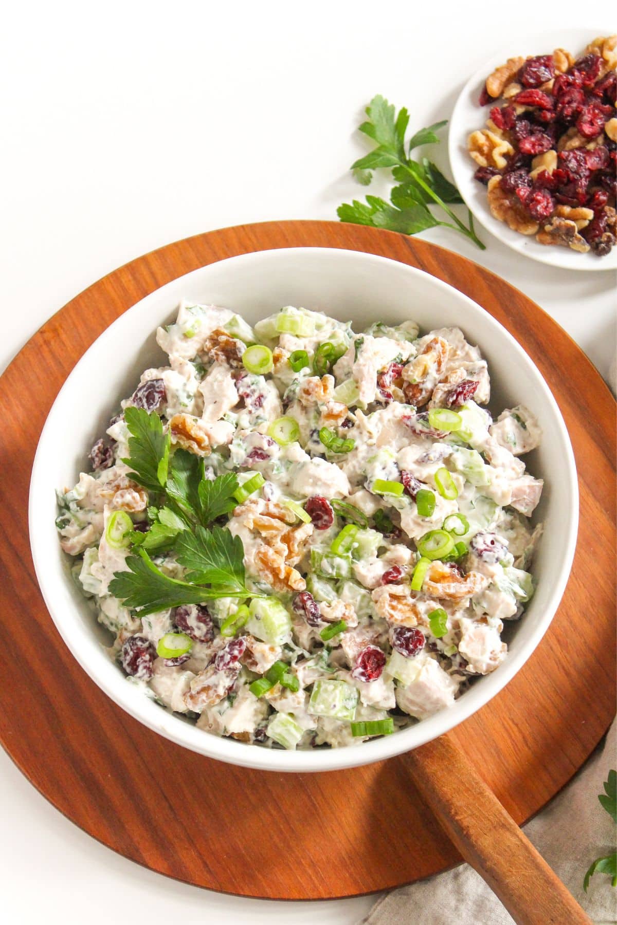 Greek Yogurt Cranberry Chicken Salad With Walnuts (no Mayo 