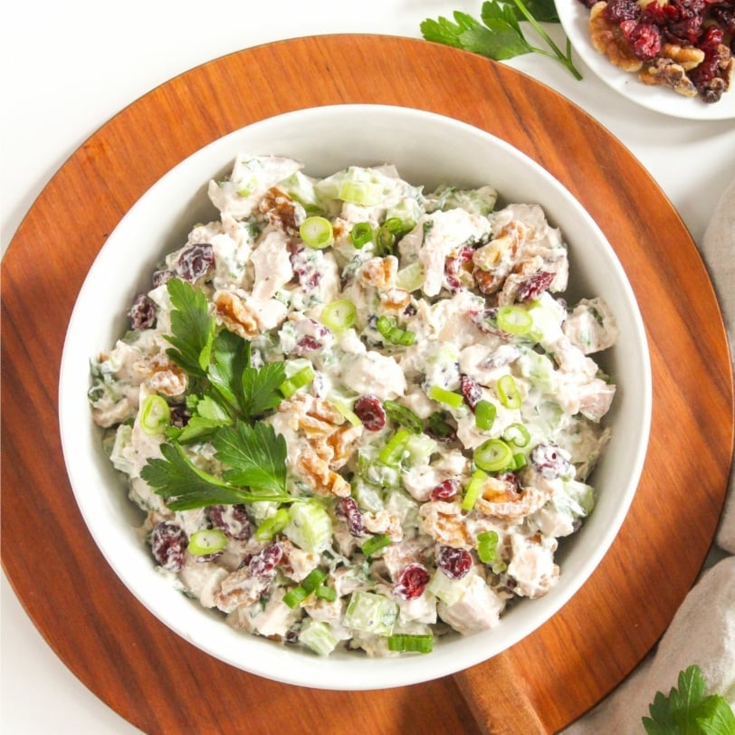 Greek Yogurt Cranberry Chicken Salad with Walnuts (No Mayo ...