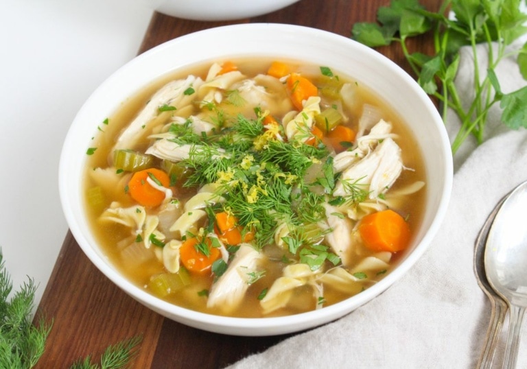 Easy Crockpot Chicken Noodle Soup (No Heavy Cream) - fANNEtastic food