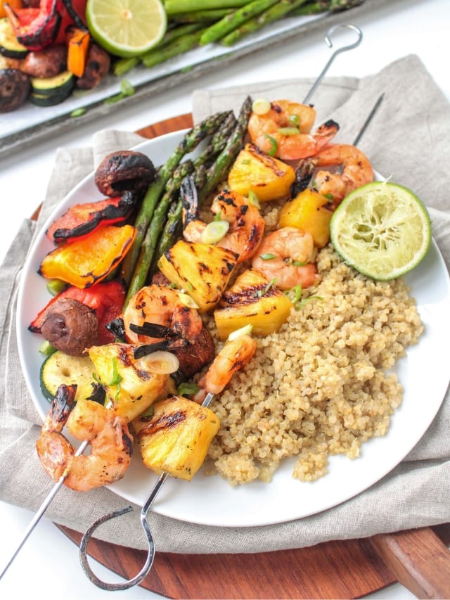 Grilled Pineapple Shrimp Skewers Recipe Fannetastic Food 