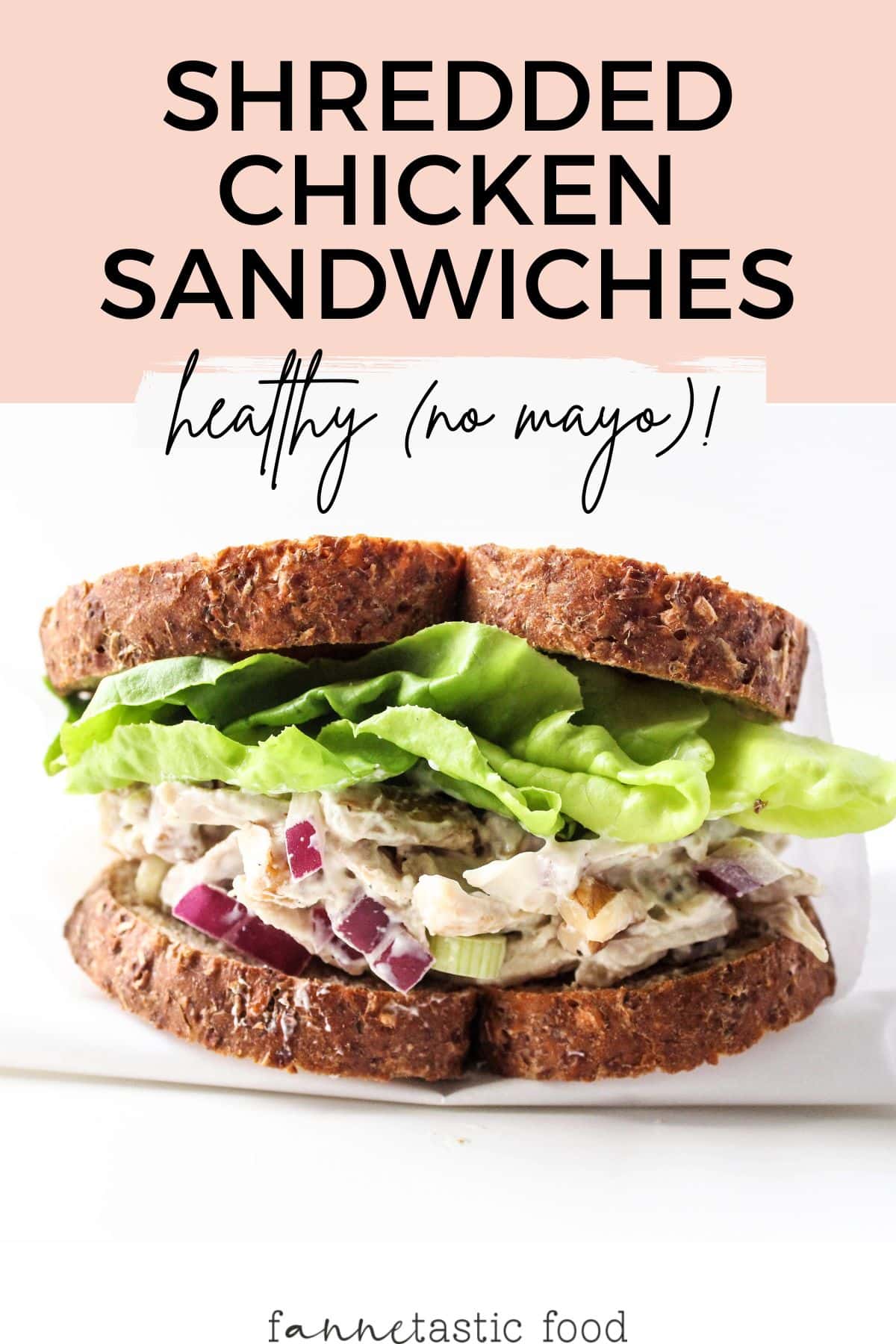 Shredded Chicken Salad Sandwiches Without Mayo (Easy Lunch)