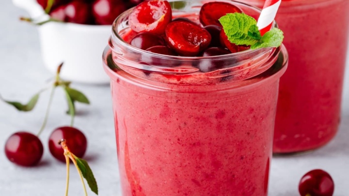 Strawberry Cherry Smoothie - Spirited and Then Some