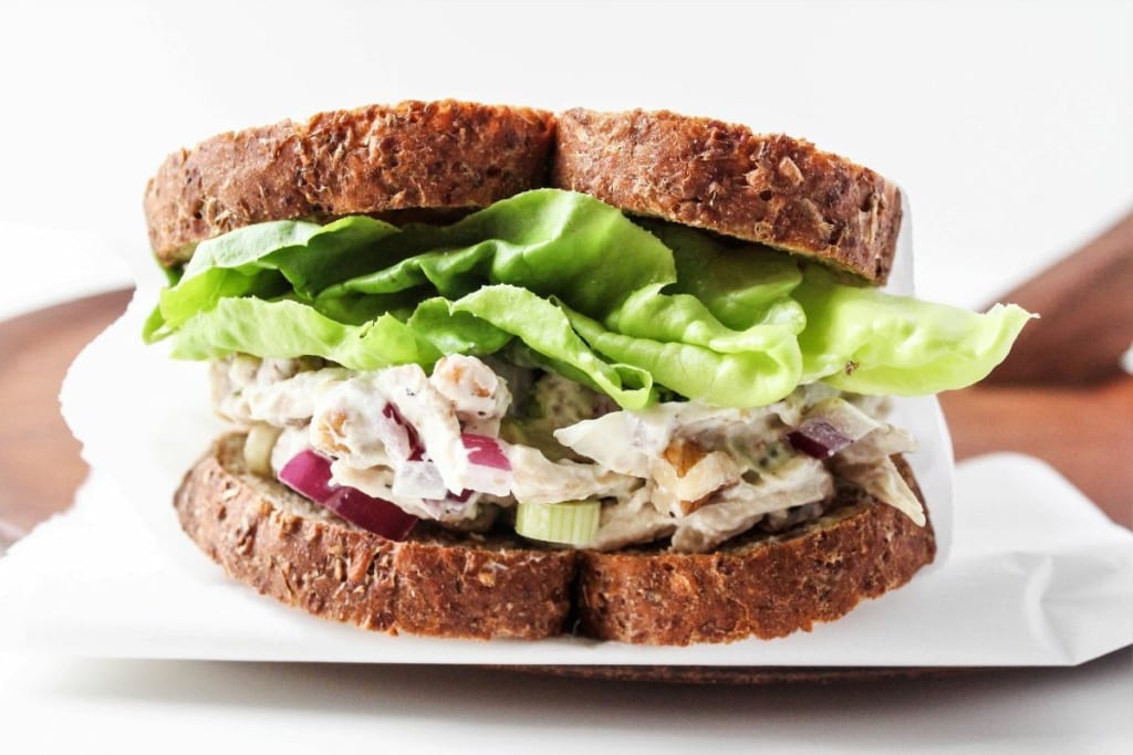 Shredded Chicken Salad Sandwiches Without Mayo (Easy Lunch)