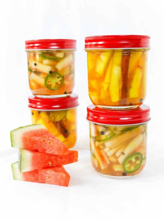 Easy Homemade Watermelon Rind Pickles food