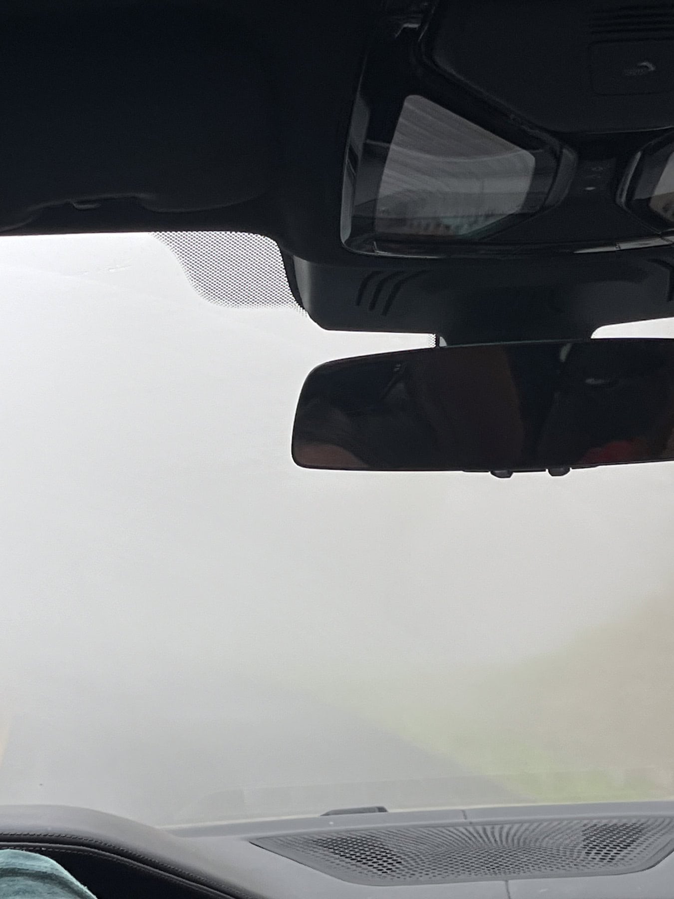 crazy foggy car view