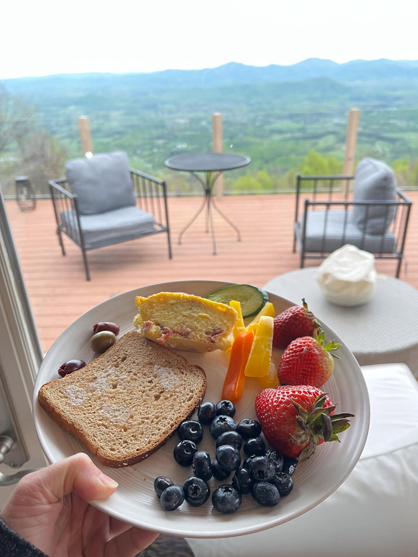 breakfast with a view of shenandoahs