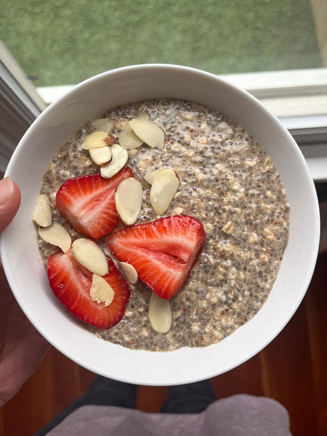 overnight oats and chia pudding combined