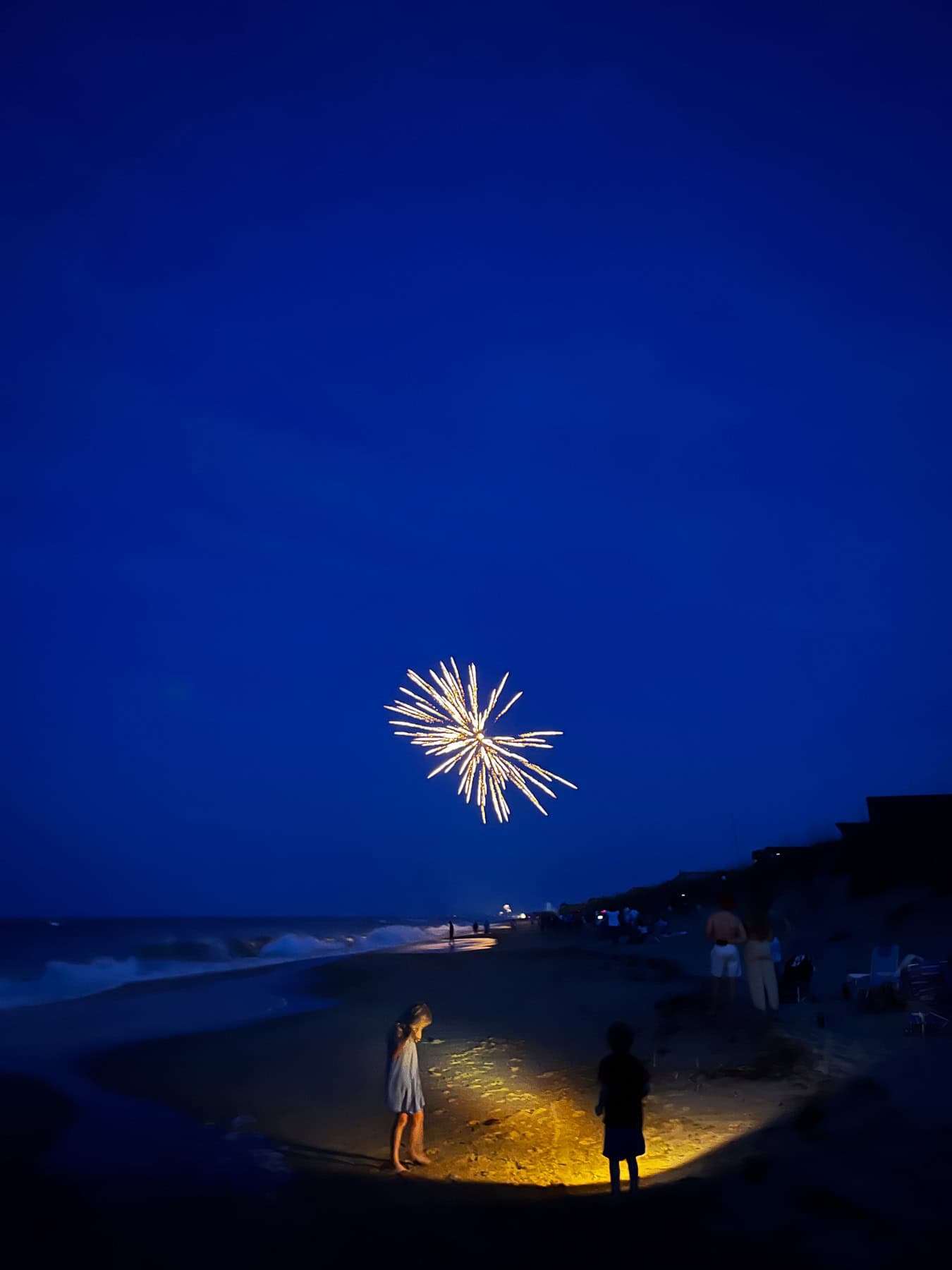 fireworks on the beach in duck nc