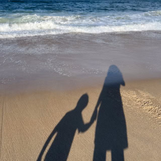 shadows on the beach