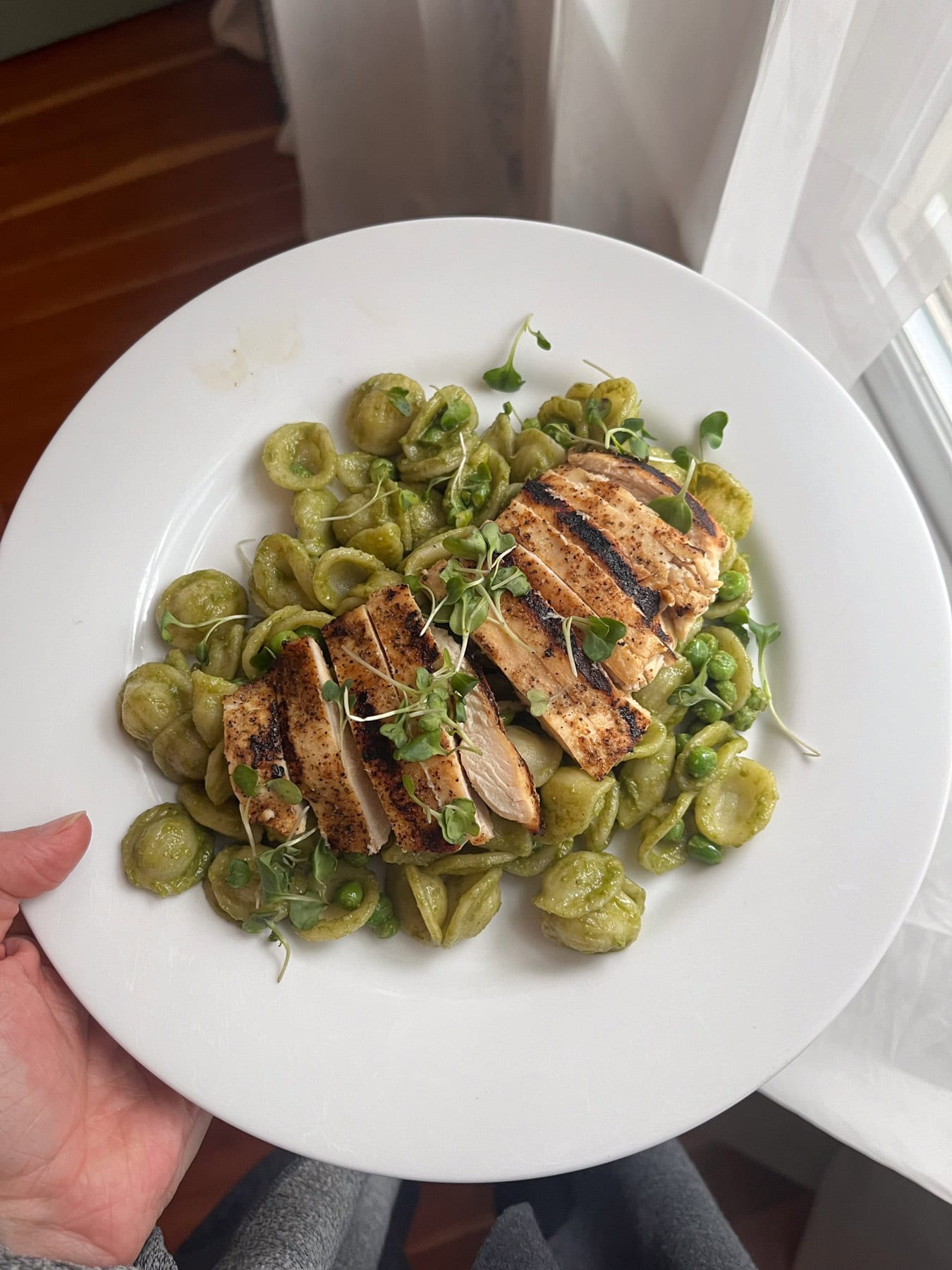 grilled chicken pesto pasta