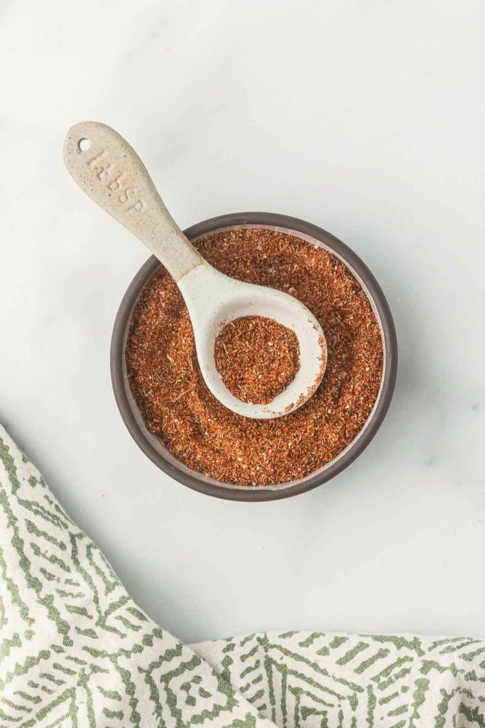 homemade blackening seasoning in a small bowl