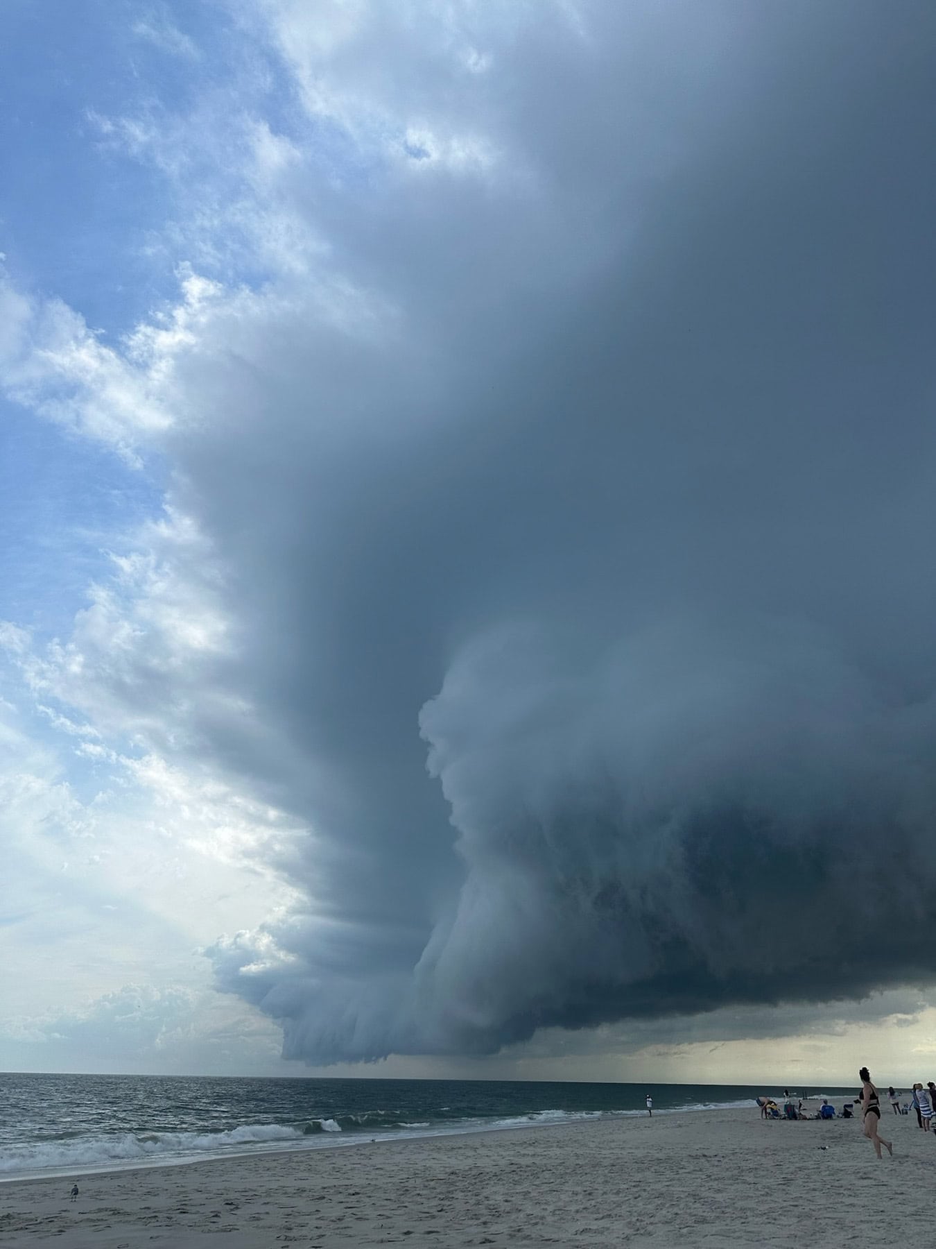 stormy beach in cape may