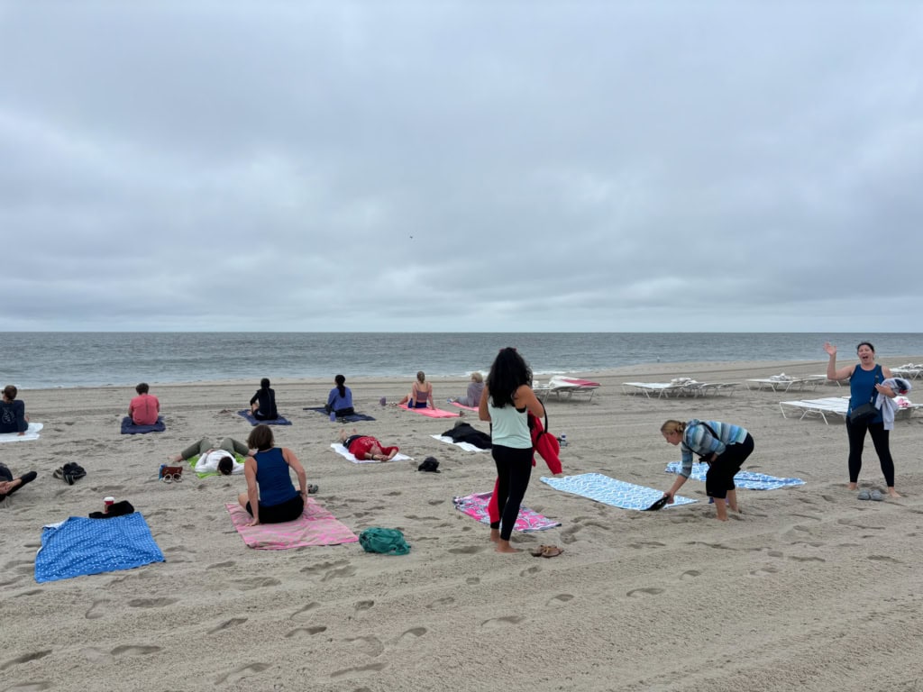 cape may beach yoga