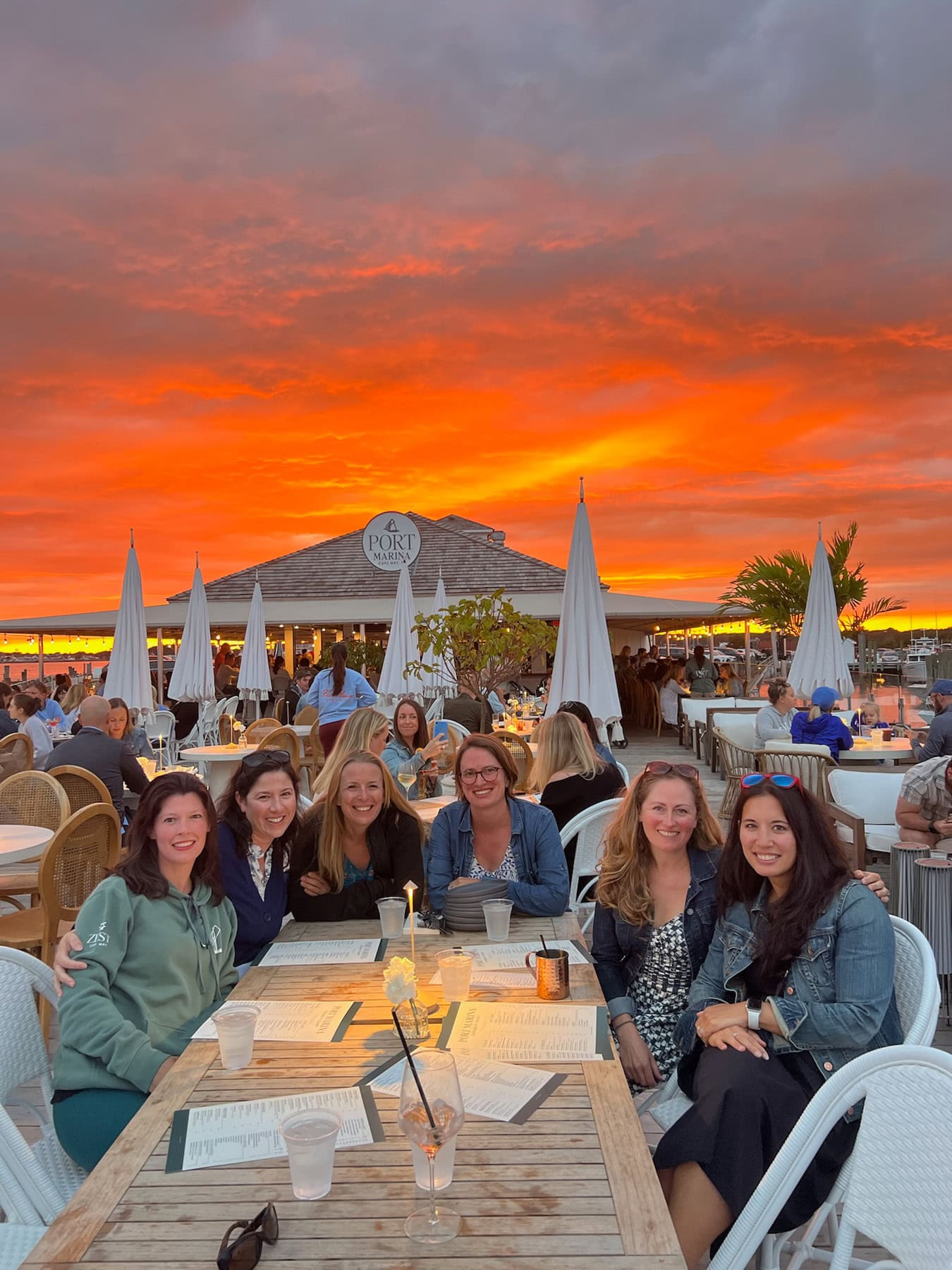 sunset at port restaurant cape may