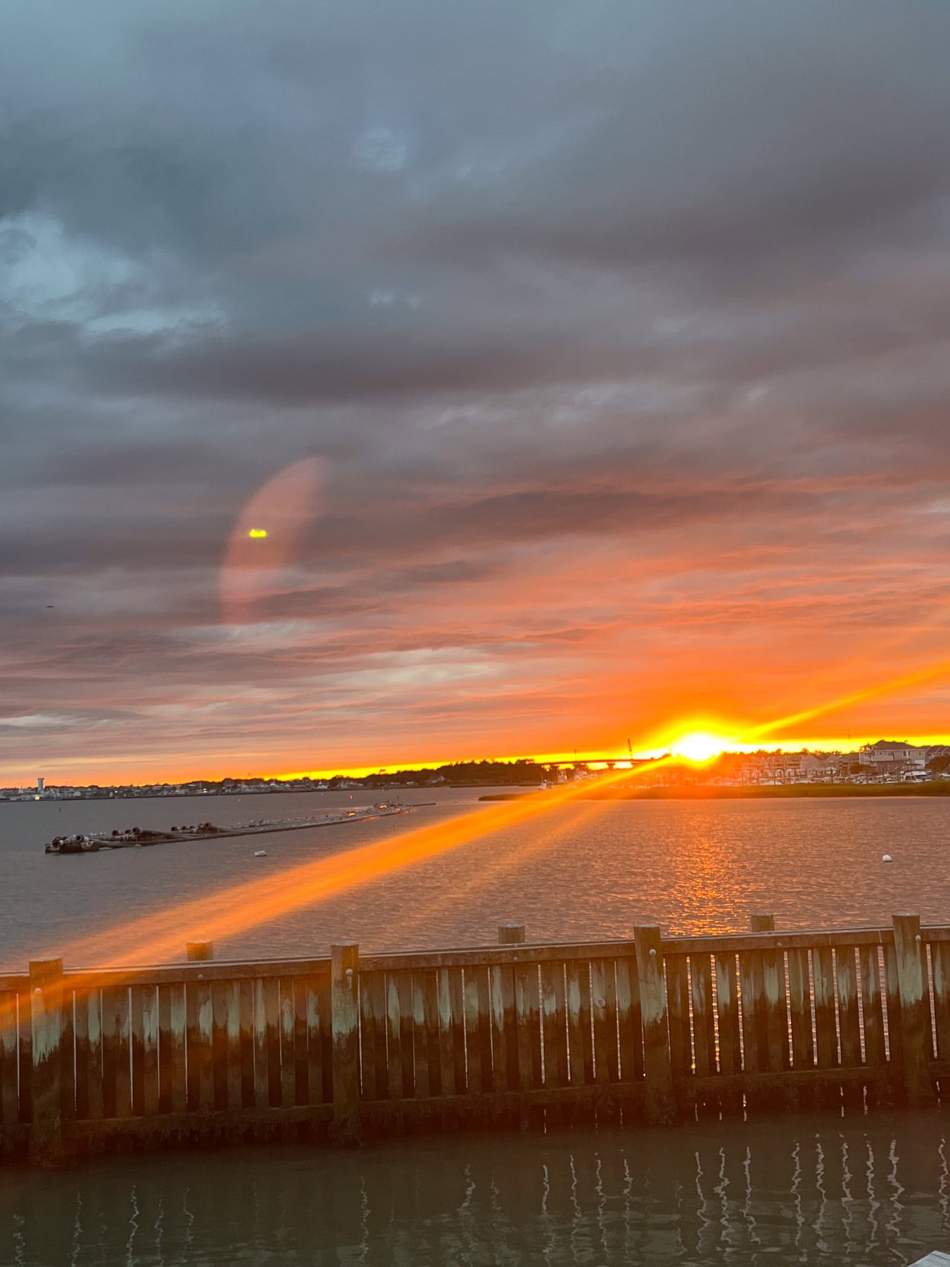 sunset view from port restaurant in cape may