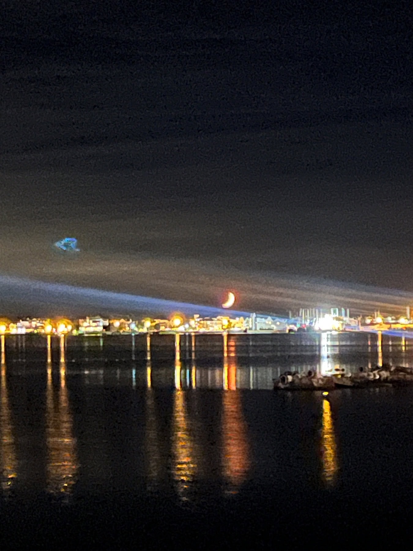 nighttime view from port restaurant cape may