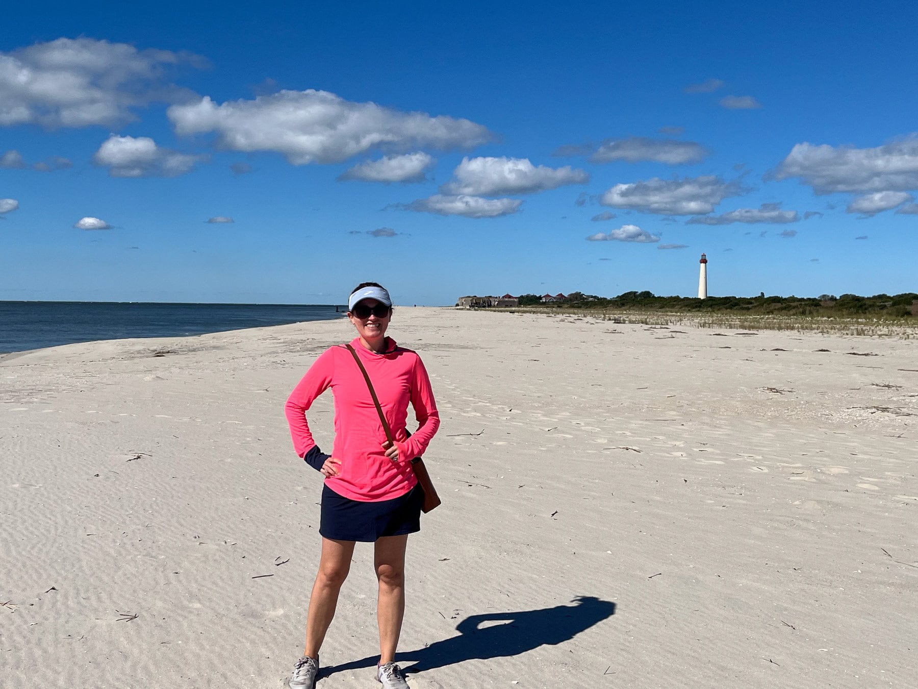 anne mauney on the beach in cape may state park