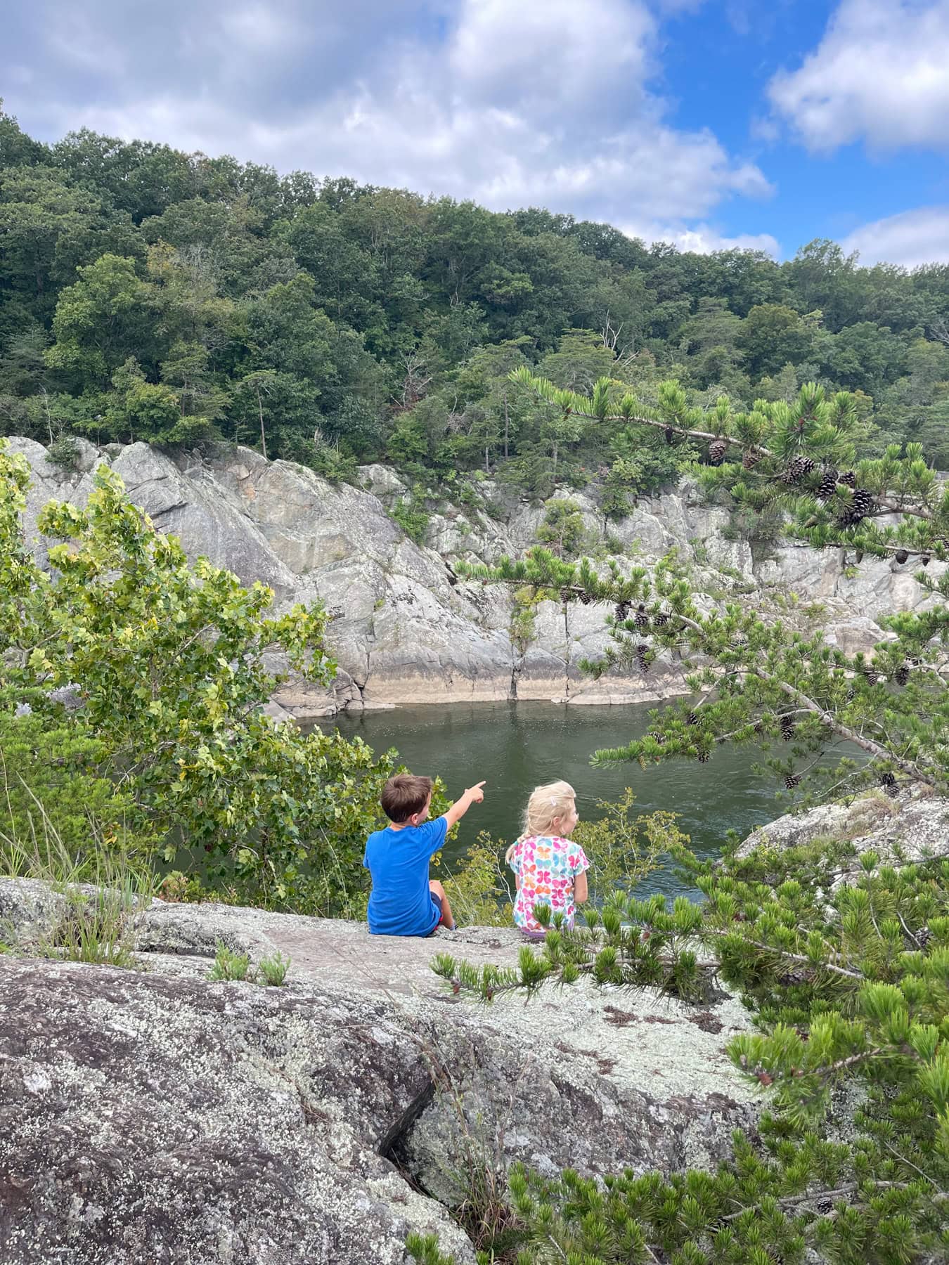 taking in the billy goat trail views